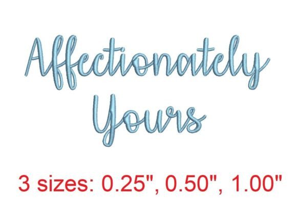 Affectionately Yours Embroidery Font Review