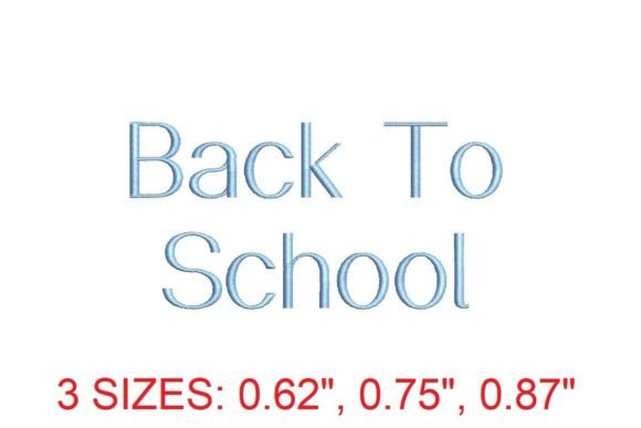 Back to School Font: A Stylish Embroidery Choice