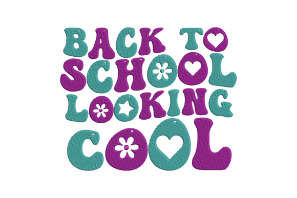 Back to School Looking Cool: A Charming Embroidery Design