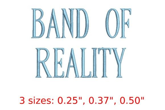 Band of Reality Embroidery Font Review