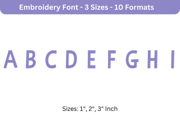 Bimbo Font Uppercase a to I: A Charming Embroidery Choice