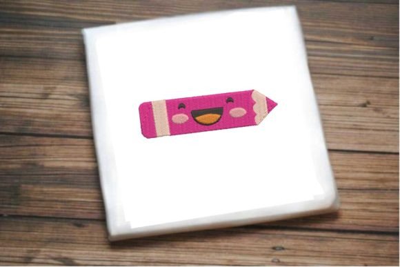 Charming Smiling Colored Pencil Embroidery