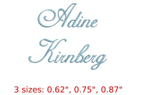 Elegant Adine Kirnberg Embroidery Font