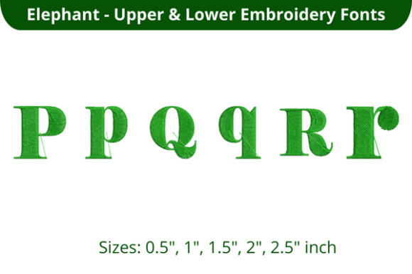 Elephant Font PQR: A Premium Embroidery Choice