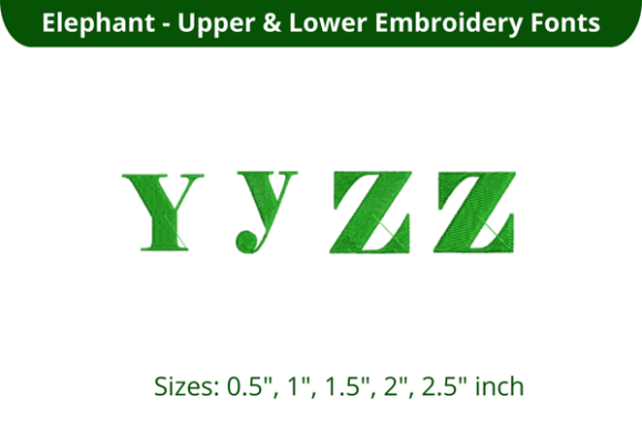 Elephant Font YZ for Stylish Embroidery