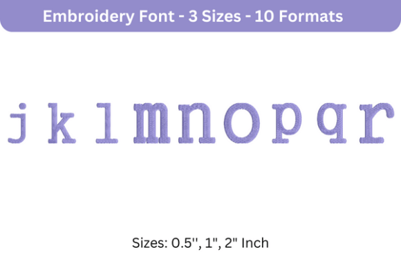 Executive Font Lowercase J to R: A Stylish Embroidery Choice