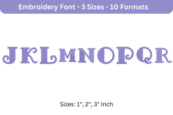Fancy Pants Font J to R: A Stylish Embroidery Choice