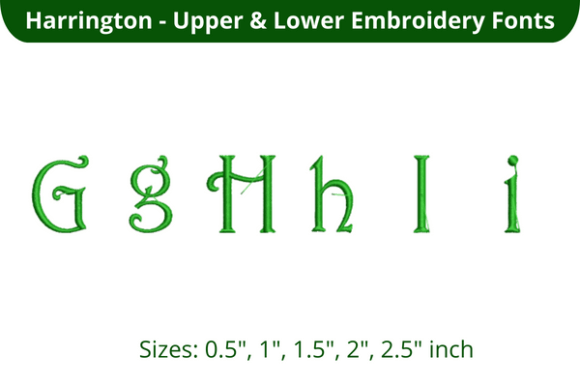 Harrington Font GHI: A Charming Embroidery Choice
