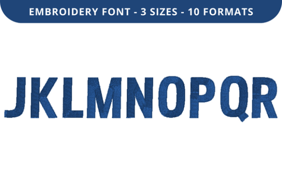 Jim Big Font J to R: A Bold Embroidery Choice