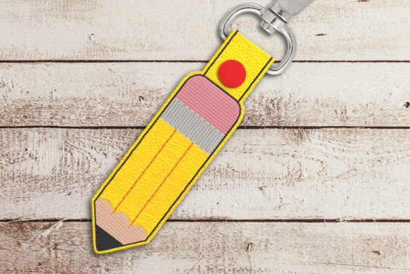 Pencil ITH Key Fob Applique: A Fun Back-to-School Design