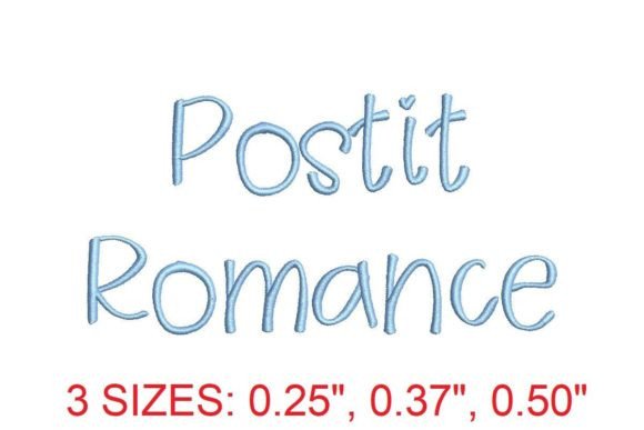 Postit Romance Embroidery Font: A Touch of Elegance