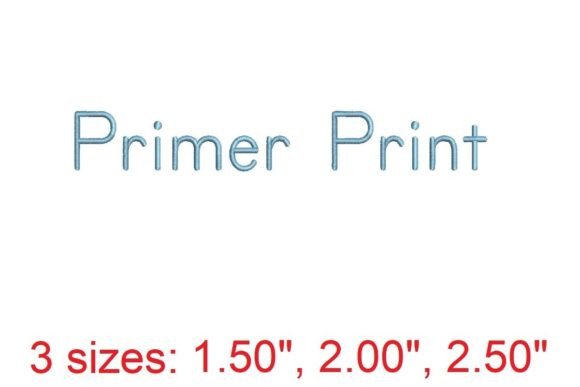 Primer Print Embroidery Font: A Stylish Choice