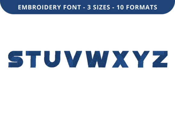 Pure Block Font S to Z: A Stylish Embroidery Choice
