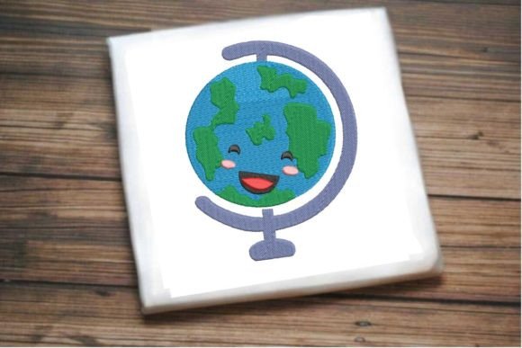 Smiling Globe: A Cheerful Addition to Your Embroidery Line